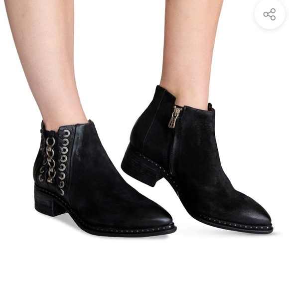 A.S.98 Biker Boots from Spain Leather and Suede Cheyenne 39 8.5 - Picture 13 of 15